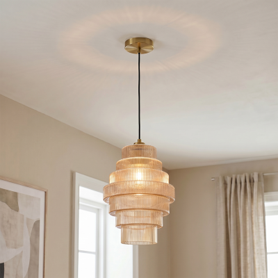 Lámpara colgante ámbar retro, Paris