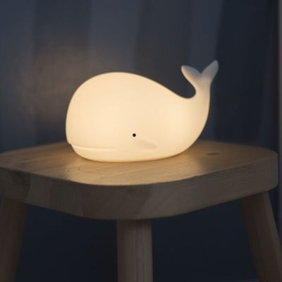 Luz nocturna infantil blanca de plástico, Whale, 0,5W, RGBW LED