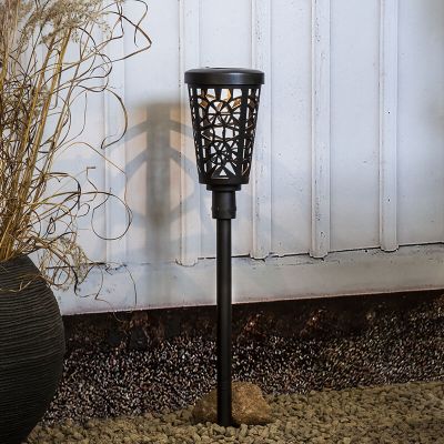 Estaca solar para jardín negra de plástico, Amresh, 0,03W, 3000K LED, IP44