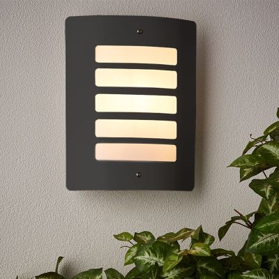 Lámpara exterior antracita de metal, Alea, IP44