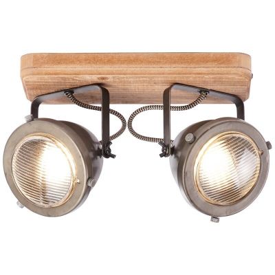 Lámpara de techo de madera marrón, Elena