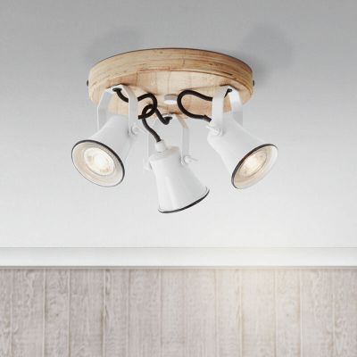 Foco de techo de madera marrón, Carolyn