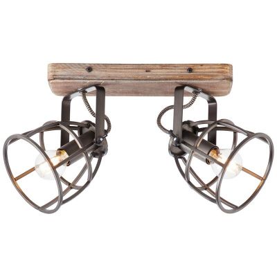 Foco de techo negro industrial, Esmee