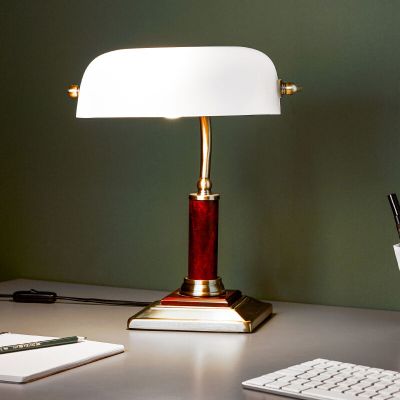 Flexo de madera marrón, Koosje, con interruptor