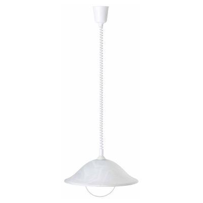 Lámpara colgante blanca de vidrio, Siba