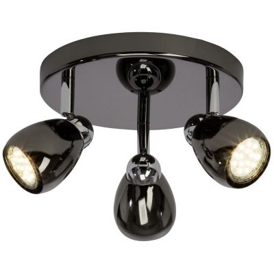 Lámpara de techo negra de metal, Khadra, 3W, 3000K LED