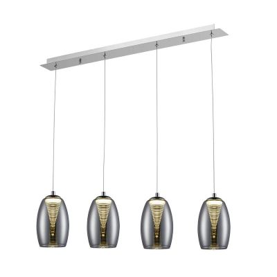 Lámpara colgante cromada moderna, Aliyah, 5W, 3000K LED