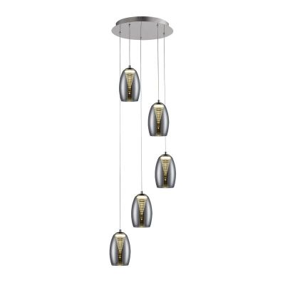 Lámpara colgante cromada moderna, Aliyah, 5W, 3000K LED