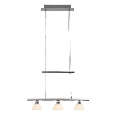 Lámpara colgante cromada de vidrio, Tromp, 5W, 3000K LED, con regulador táctil