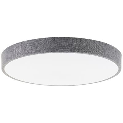 Plafón de techo gris rústico, Soeraya, 36W, ajustable entre luz blanco cálido y frío LED, con mando a distancia