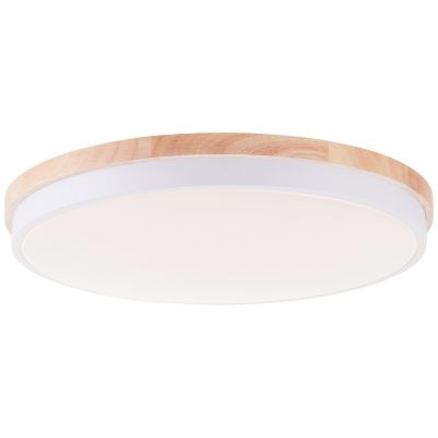Lámpara de techo madera moderna, Marloes, 36W, white switch LED, con mando a distancia