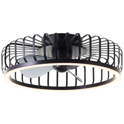 Ventilador de techo negro moderno, Tolga, 36W, 2700K-4000K-6500K LED, con mando a distancia