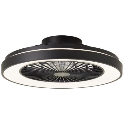 Ventilador de techo negro moderno, Mazzaro, 40W, RGBW LED, con mando a distancia