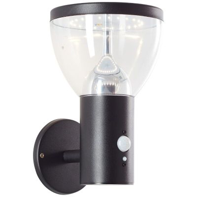 Aplique solar exterior negro moderno, Saar, 3W, 3000K LED, IP44