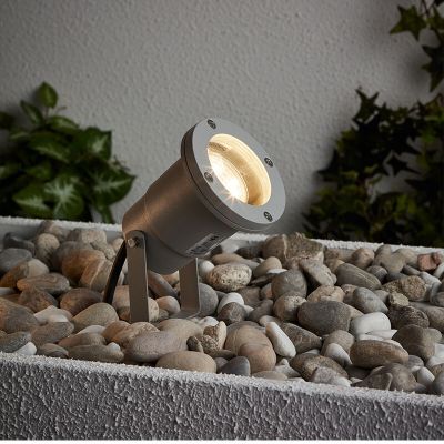 Estaca para jardín gris de vidrio, Shanna, 3W, 3000K LED, IP44