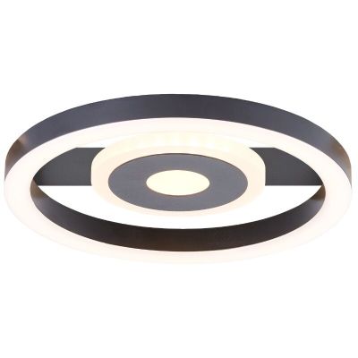 Plafón de techo negro diseño, Konrad, 9W, 3000K LED