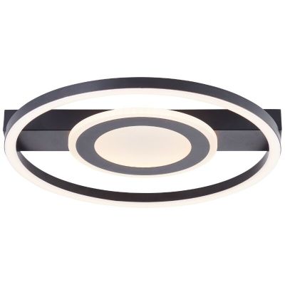Plafón de techo negro diseño, Konrad, 20W, 3000K LED