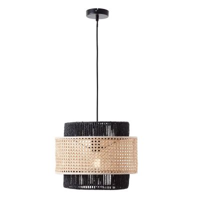 Lámpara colgante de ratán beige, Quirien