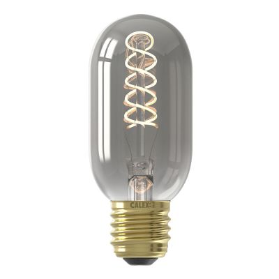 Calex bombilla LED tubo E27 regulable gris, 4W, 1800K