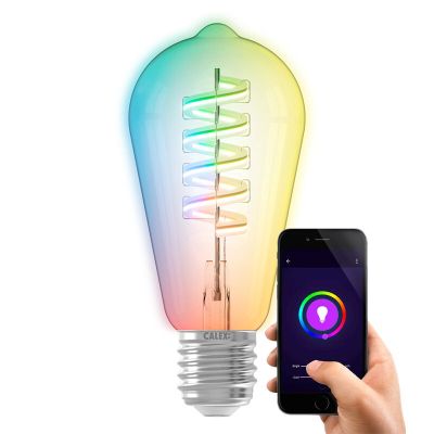 Calex bombilla inteligente LED E27 4,9W, RGBW