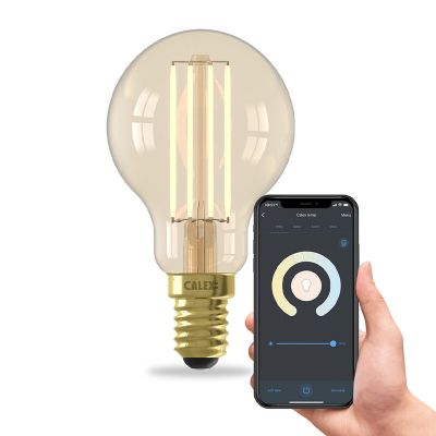 Calex bombilla inteligente LED E14 ámbar, 4,9W, 1800-3000K