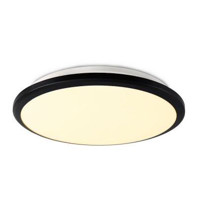 Plafón de techo negro de plástico, Joachim, 24W, 3000K LED