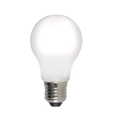 E27 LED bombilla regulable, A60, 5w, vidrio blanco, 4000k