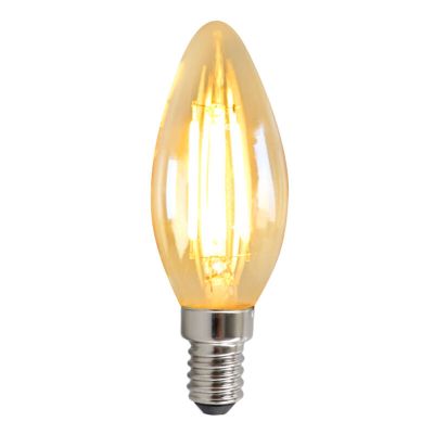 E14 LED bombilla vela regulable, 3w, ámbar de vidrio, 2200K