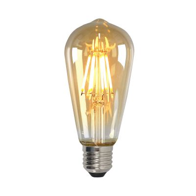E27 LED bombilla Edison regulable, ST58, 5w, ámbar de vidrio, 2200K