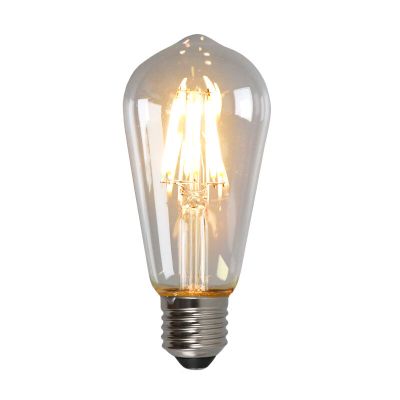 E27 LED bombilla Edison regulable, ST58, 5w, vidrio transparente, 2700k