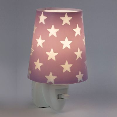 Luz nocturna infantil de plástico morada, Stars