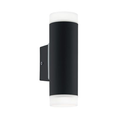 Aplique up down negro de acero, Marlies, IP44