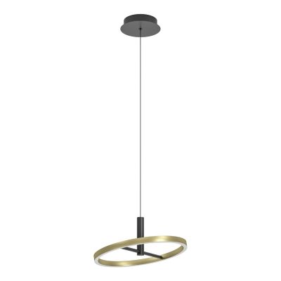 Lámpara colgante latón de metal, Buket, 19W, 3000K LED, regulable en 3 pasos