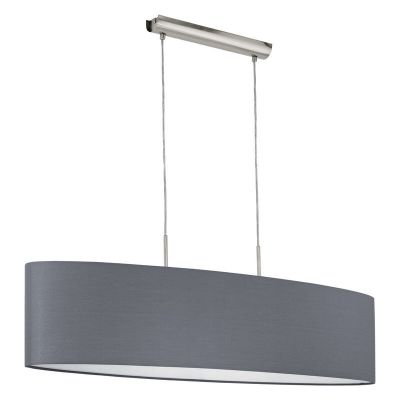 Lámpara colgante gris de tela, Abano