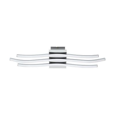 Lámpara de techo cromada de plástico, Therese, 26W, 3000K LED