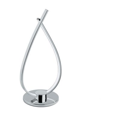 Lámpara de mesa cromada de plástico, Therese, 14W, 3000K LED, con interruptor