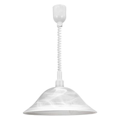Lámpara colgante blanca de vidrio, Klaas