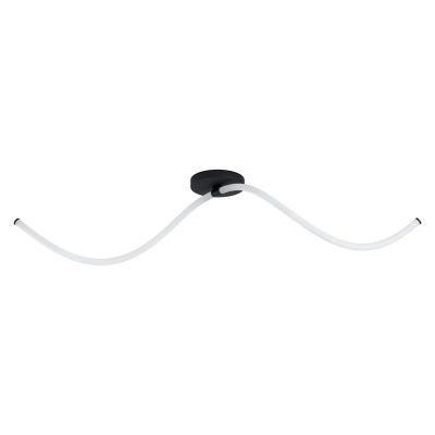 Plafón de techo negro de acero, Allal, 12W, 3000K LED