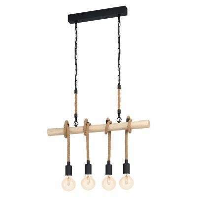 Lámpara colgante de madera marrón, Zerina