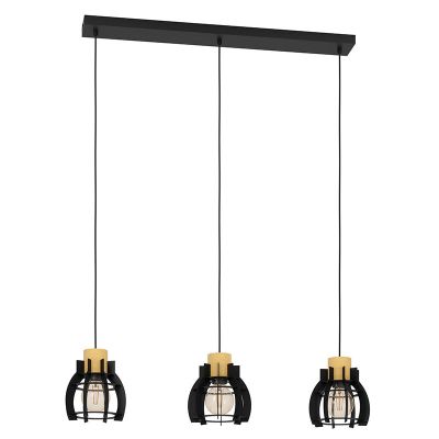 Lámpara colgante negra de aluminio, Redouan