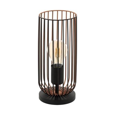 Lámpara de mesa cobre de acero, Silje, con interruptor