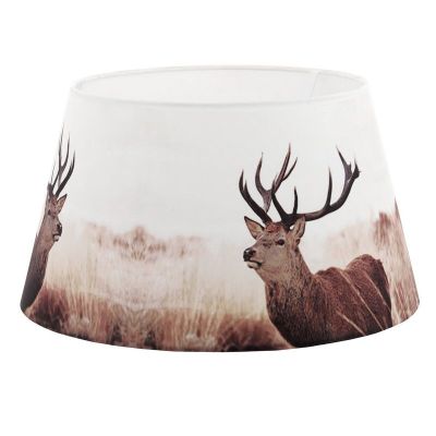 Pantalla marrón Noah, tela, rústico