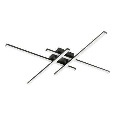 Plafón de techo negro de plástico, Vidya, 20W, 4000K LED, regulable en 3 pasos