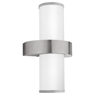 Lámpara exterior plateado de vidrio, Ebrar, IP44