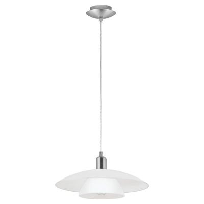 Lámpara colgante blanca de vidrio, Lariana