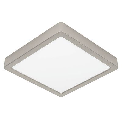 Plafón de techo níquel de plástico, Geraldo, 17W, 3000K LED