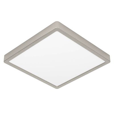Plafón de techo níquel de plástico, Geraldo, 20,5W, 3000K LED