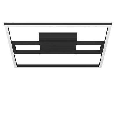 Lámpara de techo inteligente negra de aluminio, Cecilia, 21W, ajustable entre luz blanco cálido y frío LED