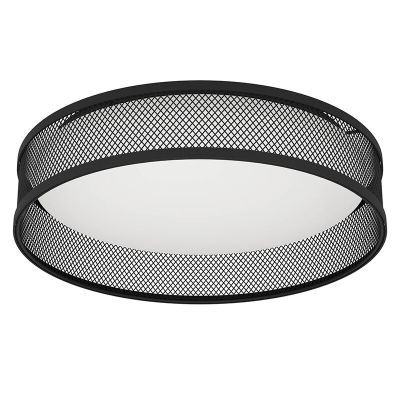 Plafón de techo negro de acero, Jolene, 20W, 3000K LED