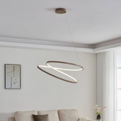 Lámpara colgante beige de aluminio, Ties, 42W, 3000K LED